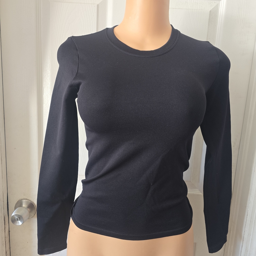 Elegant Black Long Sleeve Women's Top